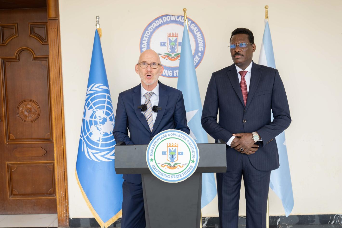 UN Special Representative James Swan meets Galmudug's President Ahmed Abdi Karie ‘Qoorqoor’ in Dhusamareb.jpg